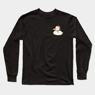 Christmas Duck in Santa Hat Long Sleeve T-Shirt